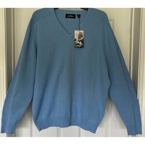 NWT Jack Nichlaus 100% Cotton V-Neck Sweater Pullover Size L